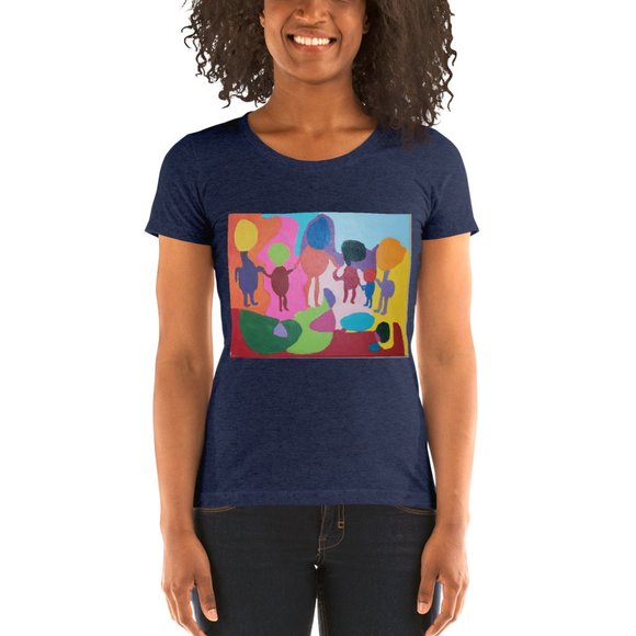 Women's Tri-Blend Tee - Bella + Canvas 8413 - Picture 3 of 4